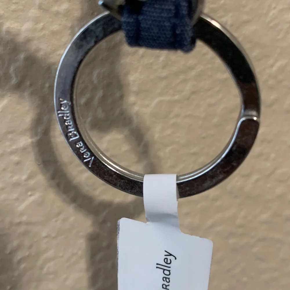 LMT: Vera Bradley Moonlight Navy Lanyard with Silver Accent
